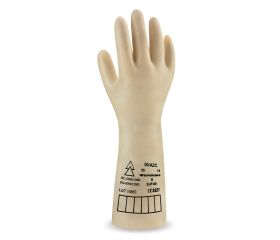 688DI1BE Guantes de látex natural sin soporte para trabajos eléctricos. CLASE 1 - 7500V. Supersafe GP.